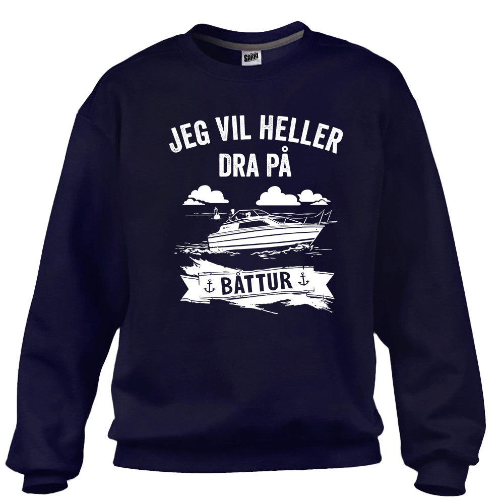 Jeg Vil Heller Dra På Båttur Genser