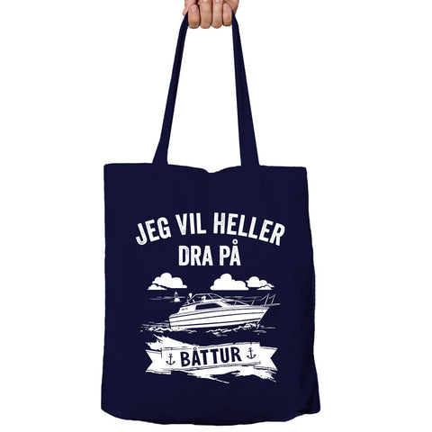 Jeg Vil Heller Dra På Båttur Tote-Bag