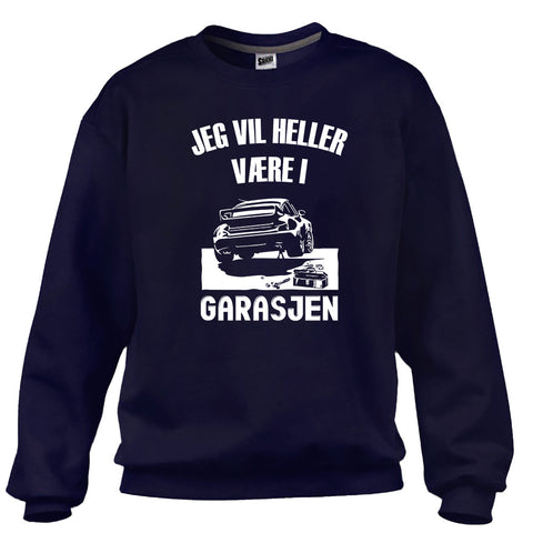 Jeg Vil Heller Være I Garasjen Genser