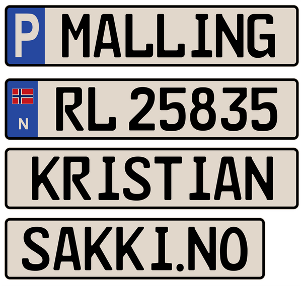 Ekstra Bilskilt DSID