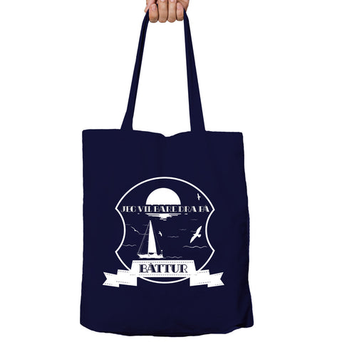 Jeg Vil Bare Dra På Båttur Tote-bag (Seilbåt)