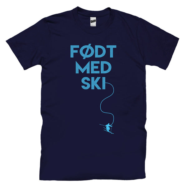 Født Med Ski T-skjorte